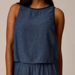Carve Designs Chambray Linen Sleeveless Tank Top NWT
